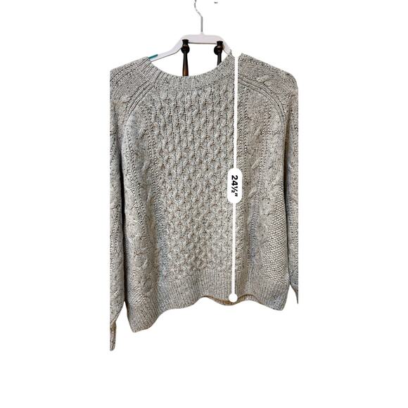 Universal Thread Cable Sweater Women’s XL Gray Heathered Wool Blend Cozy Warm - Picture 9 of 10